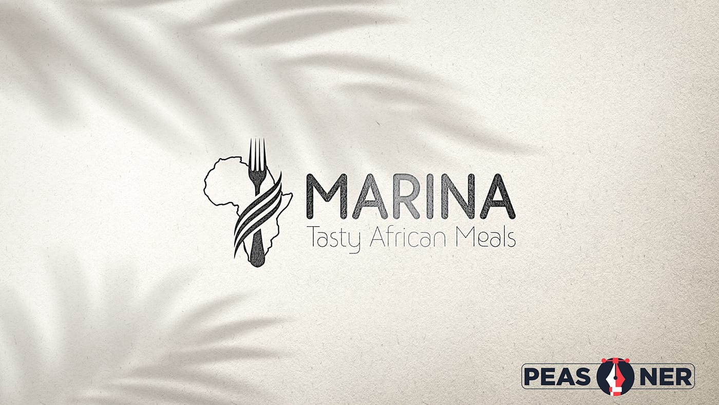 Marina Tasty African Meals logo design - By Peasner Creatives
