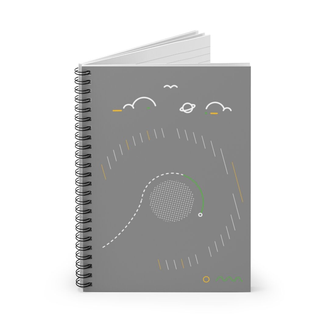 Spiral Abstract Custom Notebook - Ruled Line- Peasner