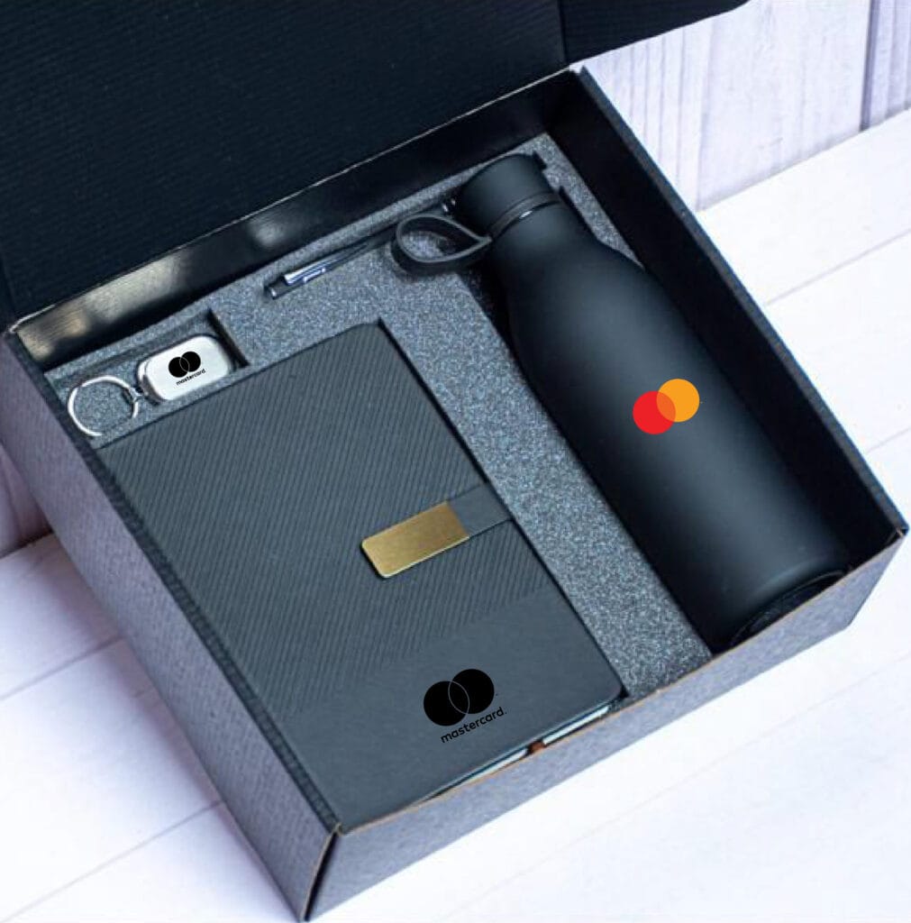 Premium branded executive gift set mockup